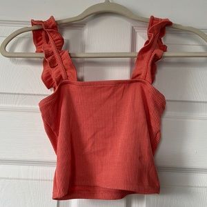 Coral crop top